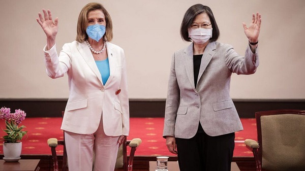 • Speaker Pelosi (left) held a landmark meeting with Taiwanese President Tsai