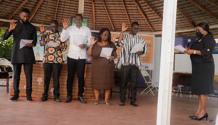 The newly elected national executives been sworn in.