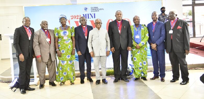 • The Right Rev. Prosper Samuel Dzomeku (fourth from left) and Mr. Archibald Yao Letsa (fifth from left) with other digniteries Photo: Geoffrey Buta