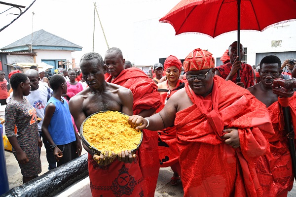 Nii Ayi-Bonte II ,The Gbese Mantse would be the frist to sprinkle Kpokpi during the festival