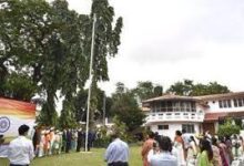 Mr Sugandh Rajaram hoisting the flag