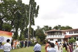 Mr Sugandh Rajaram hoisting the flag