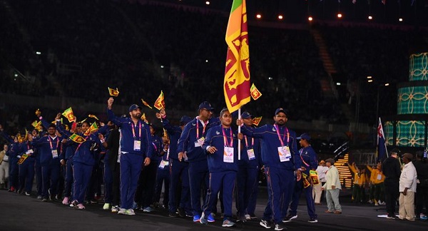 • Flagbearers of Sri Lanka during the Games' opening ceremony