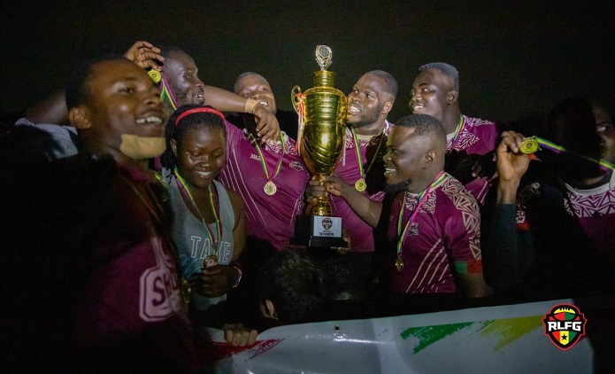 • Ghana Skolars celebrating their league success