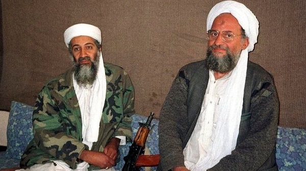 Bin Laden (left) and al-Zawahiri together declared war on the US and organised the September 11 attacks