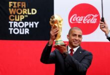 • Trezeguet, a former World Cupwinner with the trophy