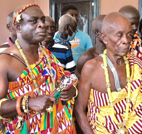 • Ketebu Kwame Nkansah and members of the Traditional Council after the meeting
