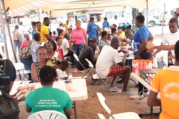 • Some of the beneficiaries going through the screening process