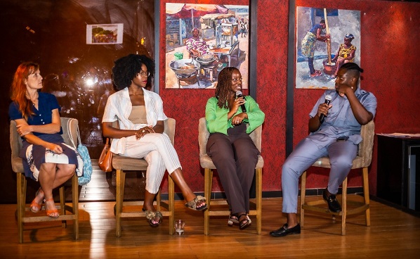 Ms Anabelle (second from right) speaking at the event