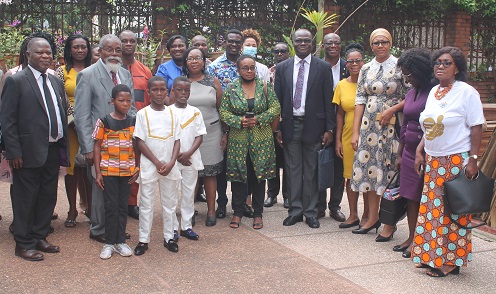 Dr Mrs Gyikua Plange Rhule(sixth from right) with other dignitaries after the lecture . Photo Godwin Ofosu-Acheampong