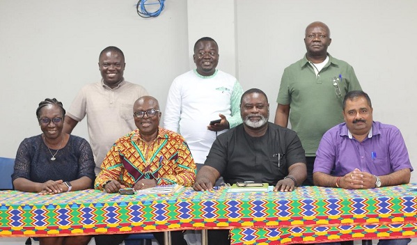 Mr Asare (second left) together with the other elected executive after the elections