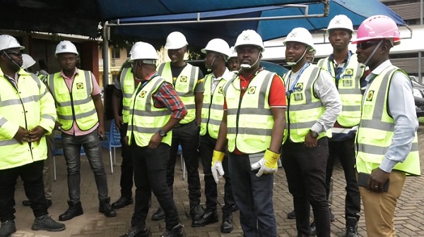 The ECG team at Takoradi Technical University campus