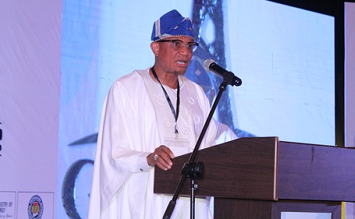 Dr Abdul-Hamid (inset) speaking at the programme Photo Ebo Gorman