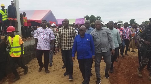 President Akufo-Addo(middle) and other dignitaries arriving at the durbar grounds