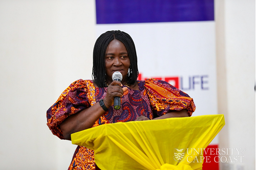 Prof Naana Opokui-Agyemang speaking at the event.