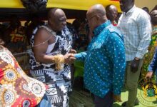 President Akufo-Addo with the Paramount Chief of Elmina
