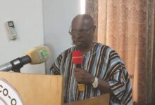 Dr Yaw Adu Ampomah addressing the participants in the meeting