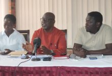 Kwame Appiah Danquah(middle) speaking at the event . Photo Godwin Ofosu-Acheampong