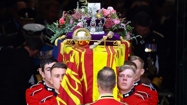 • The Queen was laid to rest Monday evening
