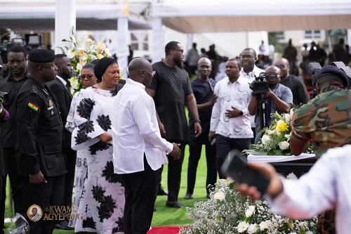 Vice President Bawumia and other dignitaries paying their last respect