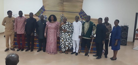 Mr Lartey (fourth from right) with Mr Akwaboah (fourth from left), Dr Joshua Makubu (third from right) and other dignitaries