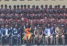 The Recruits with the dignitaries and officers