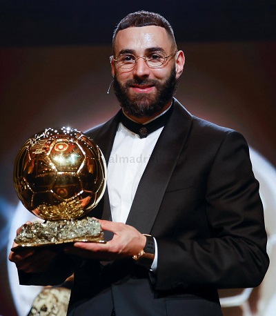 Benzema - Wins Ballon d'Or for the first time