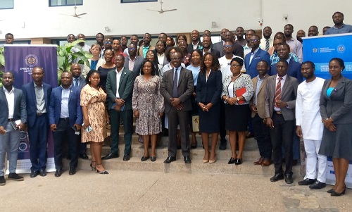 Dr Antwi-Boasiako (middle) with participants