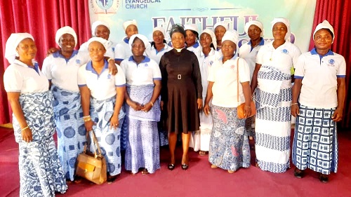 The celebrants with Rev. Mrs Tegbe-Agbo
