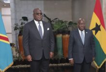 President Akufo-Addo (right) with Congolese President, Felix-Antoine TshisekediTshilombo