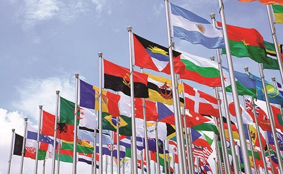 • . Flags of some member states