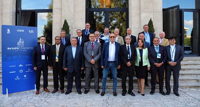 Merlo (middle, front row) with the elected executive of the AIPS
