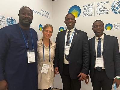 Dr Adomako Kissi ( left) with other participants