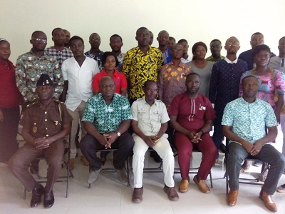Mr Armah (middle) and Mr Sarkodie (second from left) with participants after the meeting