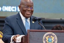 President Akufo-Addo speaking at the durbar at University of Cape Coast (UCC) to climax the 60th anniversary celebration