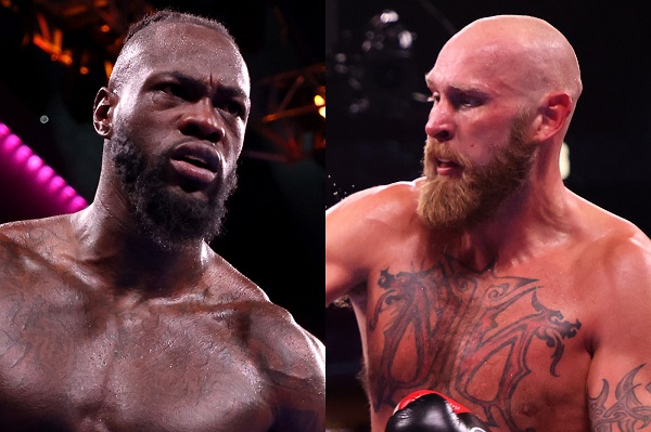 Wilder (left) and Helenius ready to rumble