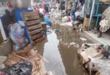 Part of the Kumasi Central market after the rains