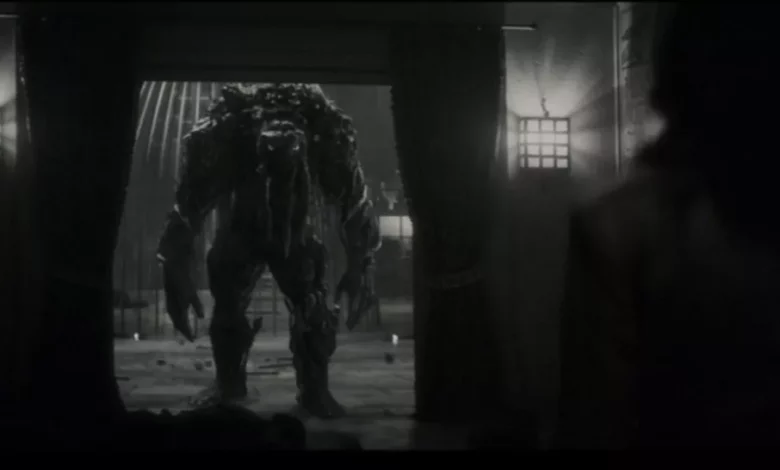 Man-Thing makes his long awaited MCU debut in Werewolf by Night. (Image credit: Marvel Studios/Disney Plus)