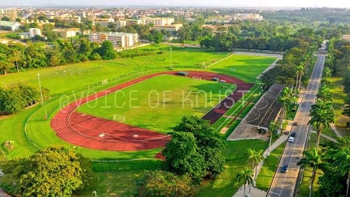 An aerial view of the Paa Joe Sports Complex