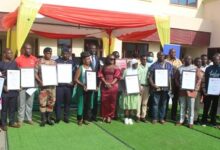 Awardees with the dignitaries after the event