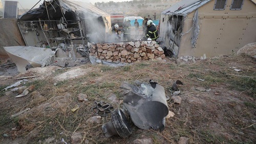 The strikes caused fires and destroyed the tents and homes of hundreds of displaced families
