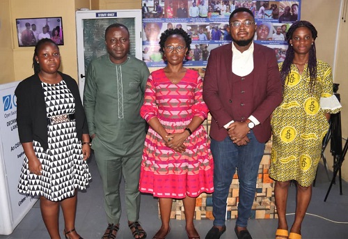 Ms Asamanyuah ( right), Mr Kwarteng (second from left) Mrs Kaingbanja (middle) and other dignitaries