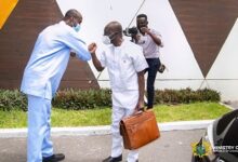Flash back (Mr Ken Ofori-Atta being welcomed to Parliament to present the 2022 budget