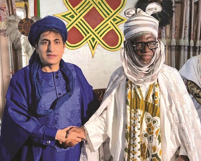 Maher Kheir (left) with Sultan Omar Farouk Saeed