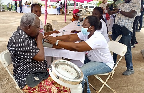 Patients undergoing diagnoses at the Huni-Valley health centre
