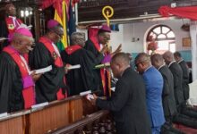 Most Rev. Prof. Asante inducting them