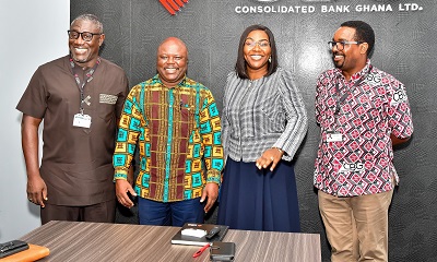 Mr Cudjoe (second from left) with the management of CBG