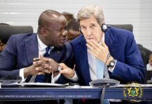 Mr Samuel Abu Jinapor(left) and Mr John Kerry co-chair 1st Ministerial Meeting Of Forests, Climate Leaders’ PartnershipCo Chair
