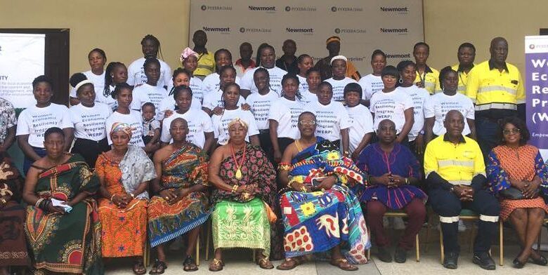Newmont officials, chiefs and queen mothers and beneficiaries after the event