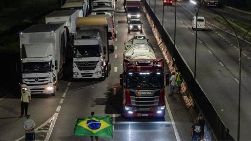 By Monday night, Brazil's federal highway police reported 342 roadblocks across the country
